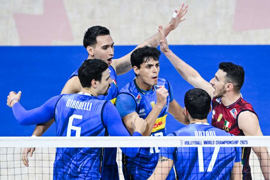 L'esultanza degli azzurri