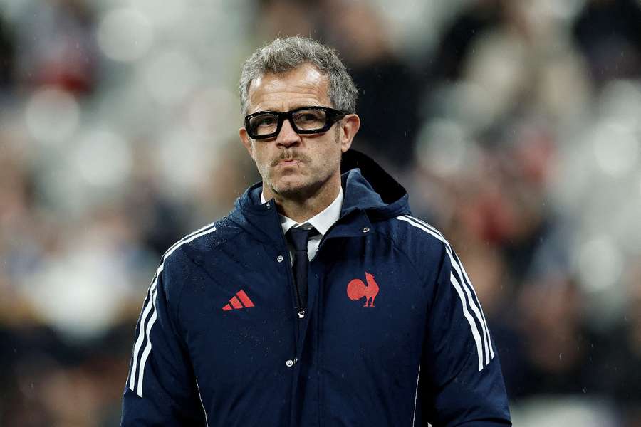 Fabien Galthie on the touchline