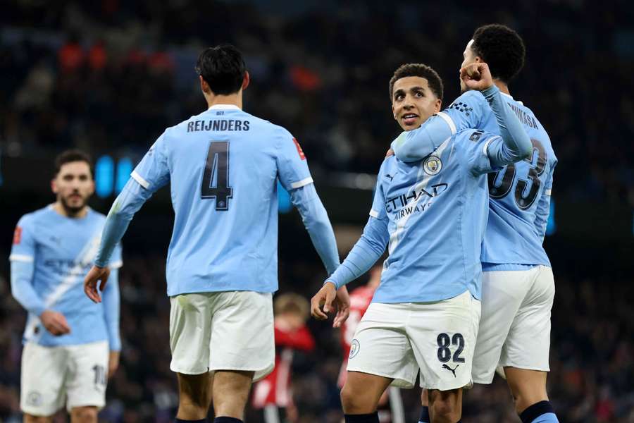 Rico Lewis célèbre son doublé.