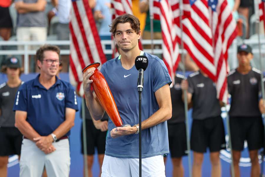 Frtiz poses with the trophy