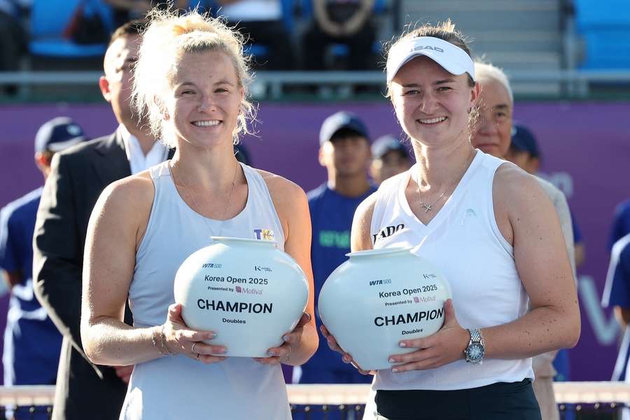 Kateřina Siniaková a Barbora Krejčíková triumfovaly před pár dny v Soulu.