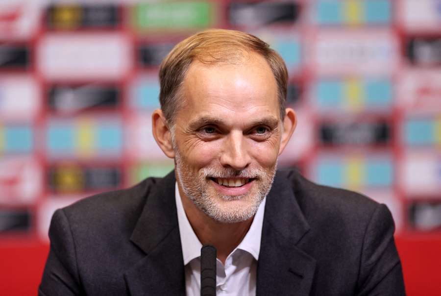 Thomas Tuchel alla conferenza stampa di presentazione come nuovo allenatore dell'Inghilterra