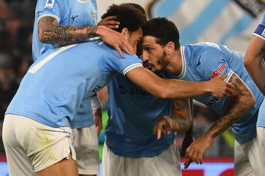 Lazio celebrate scoring their opener