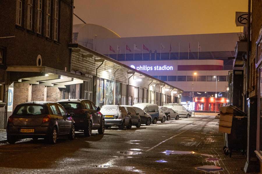 PSV's Philips Stadion in the distance