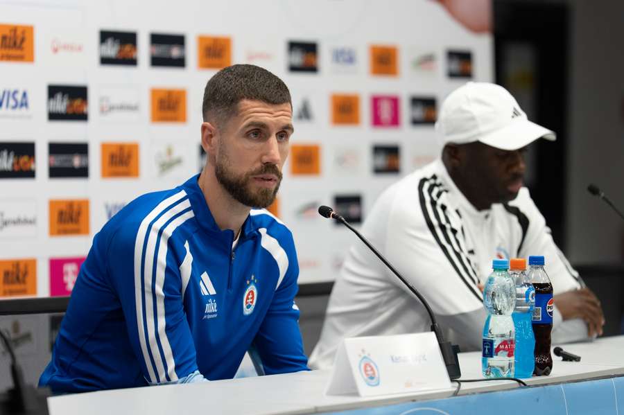 Bajrič a Touré na tlačovke. Bajrič a Touré na tlačovke.