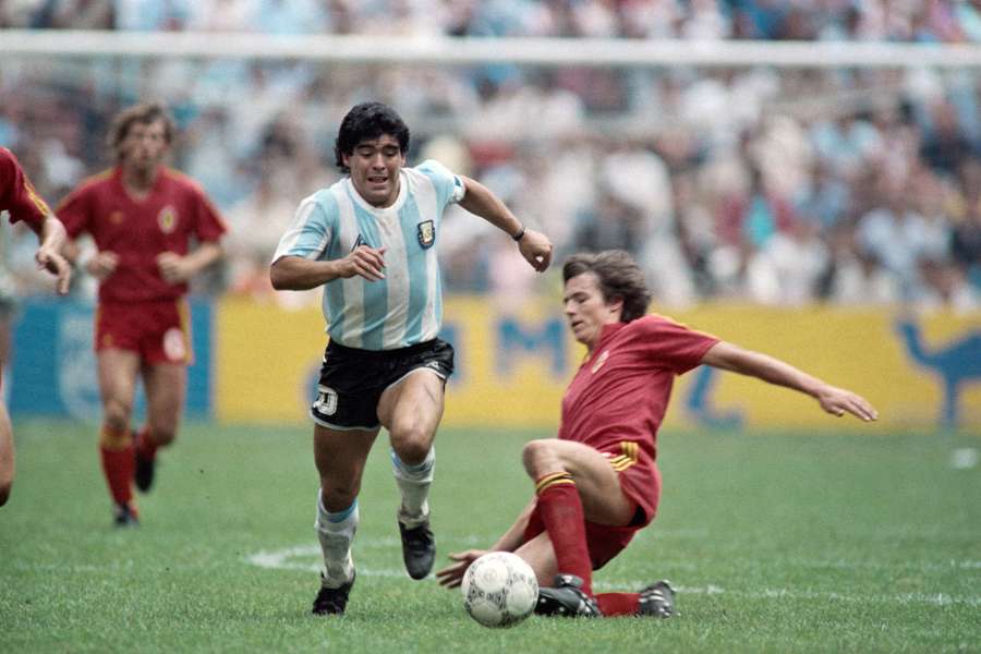 Argentina's Diego Maradona was sublime when he faced Belgium in the semi-finals Argentina's Diego Maradona was sublime when he faced Belgium in the semi-finals