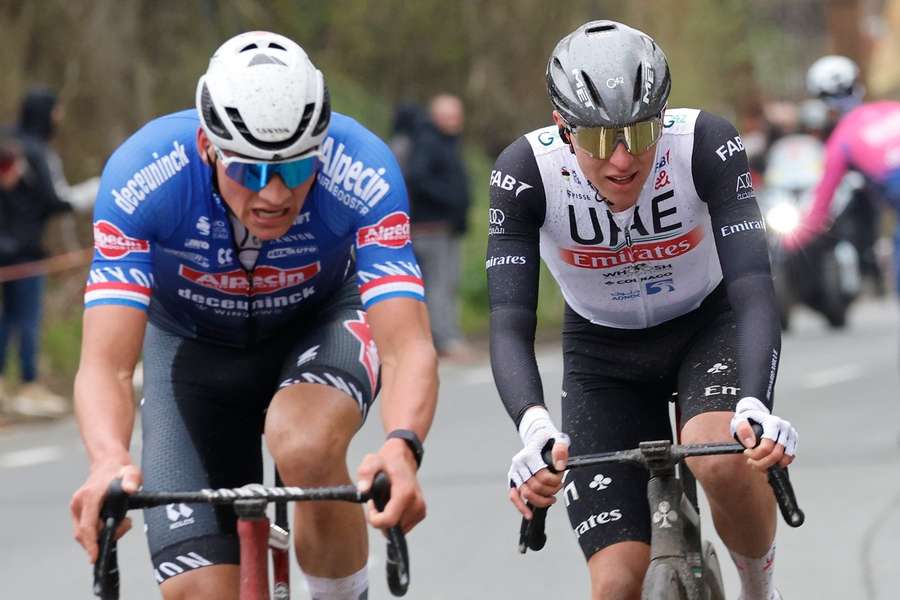 Selvom de normalt er konkurrenter, så gav Mathieu van der Poel alligevel Tadej Pogacar et godt råd til søndagens Amstel Gold Race.