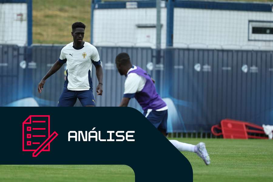 Chico Lamba no treino de Portugal