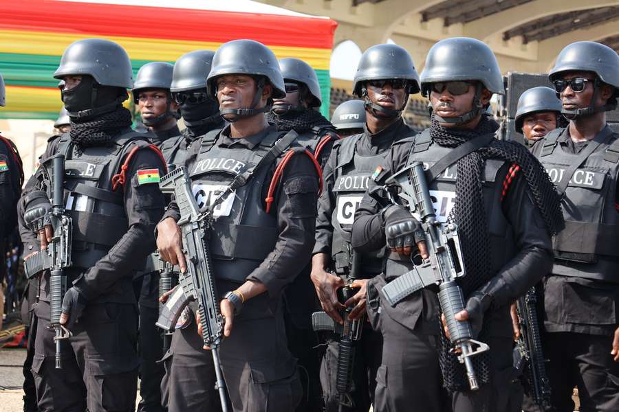 Sicherheitskräfte der ghanaischen Polizei