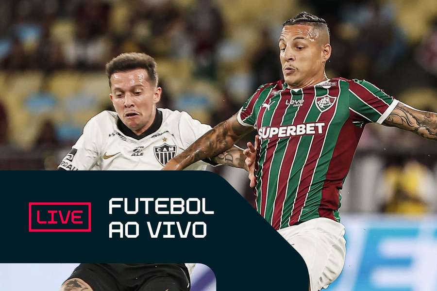 Guilherme Arana e Bernard em Fluminense x Atlético-MG, pelo Brasileirão