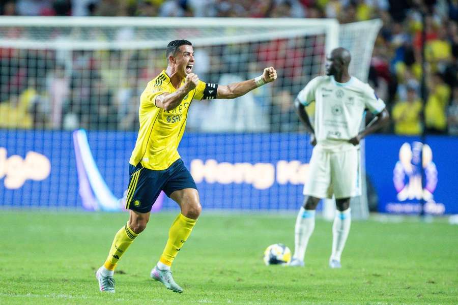 Cristiano Ronaldo, en el partido celebrado en Hong Kong