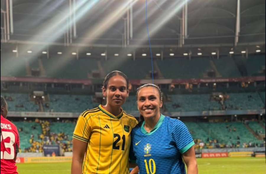 Izzy Groves with Jamaica