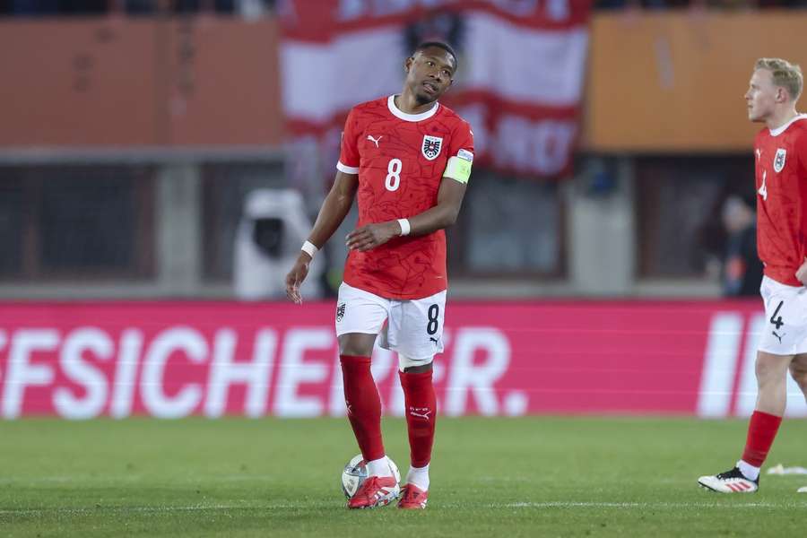 David Alaba ist nach dem 1:1 gegen Serbien enttäuscht.