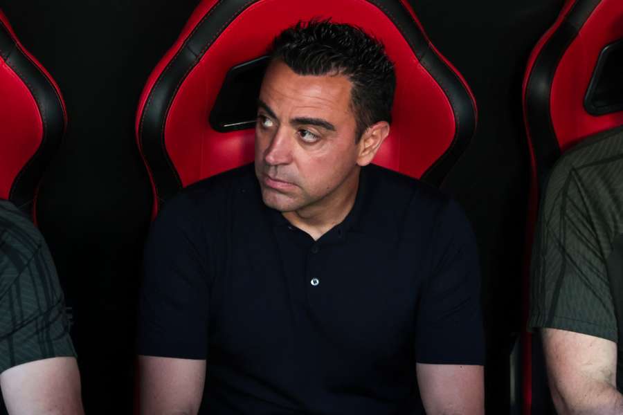 Xavi avec le FC Barcelone en mai 2024. Xavi avec le FC Barcelone en mai 2024.