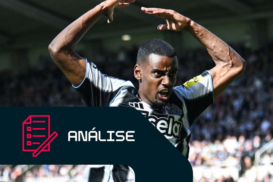 Alexander Isak ao serviço do Newcastle