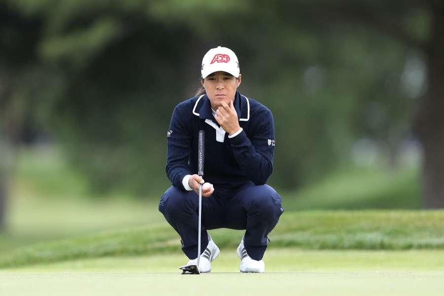 Celine Boutier is part of a four-way tie for the lead after two rounds of the Meijer LPGA Classic in Michigan