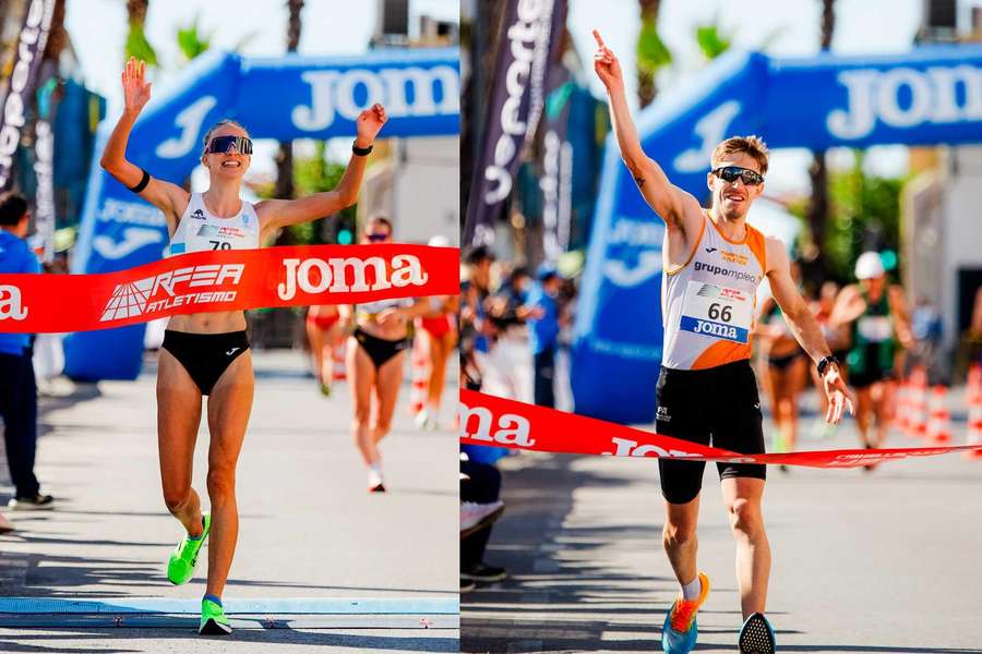 Álvaro López y Antía Chamosa se coronan en el nacional de 20km marcha
