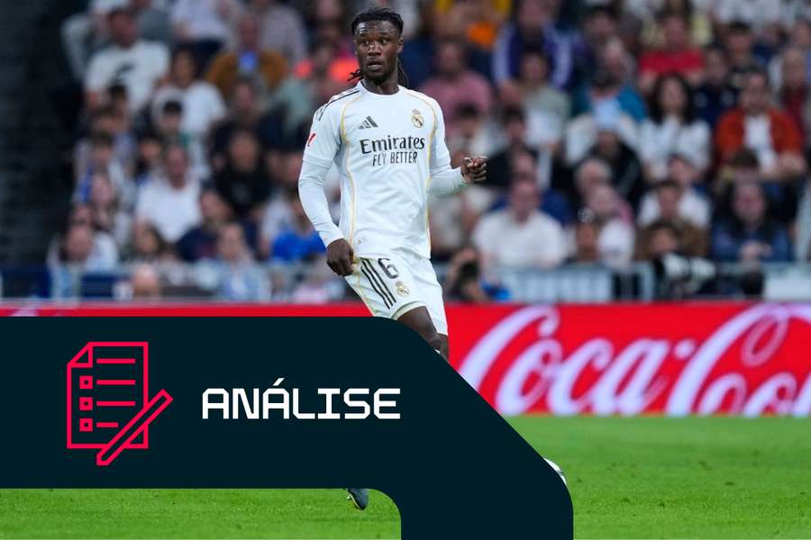 Eduardo Camavinga, do Real Madrid, durante o jogo frente ao Girona