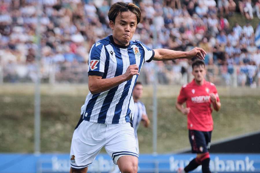 Kubo, autor de un gol y una asistencia en el amistoso de la Real ante Osasuna Kubo, autor de un gol y una asistencia en el amistoso de la Real ante Osasuna
