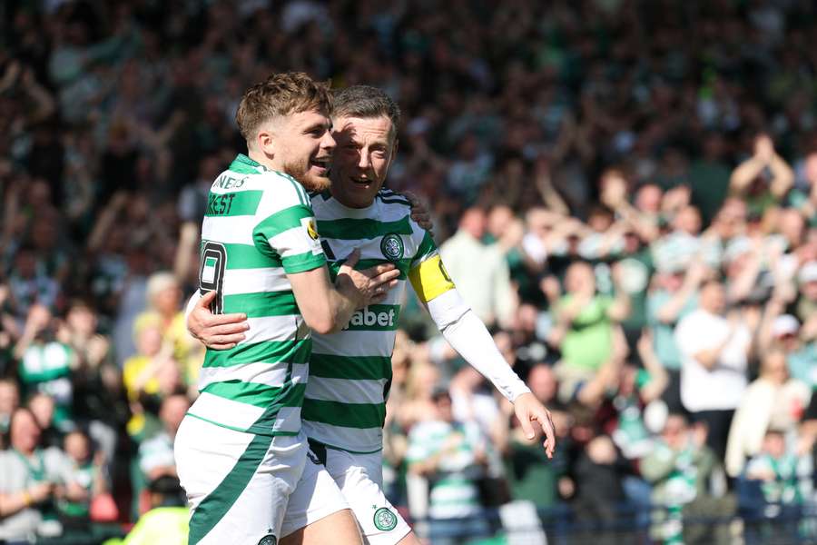 Le Celtic Glasgow en pleine célébration.