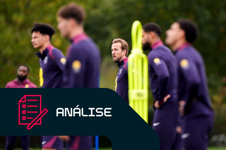 Harry Kane durante uma sessão de treino