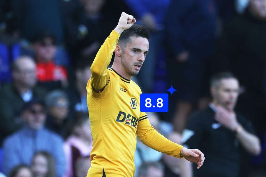 Wolves' Pablo Sarabia celebrates against Ipswich