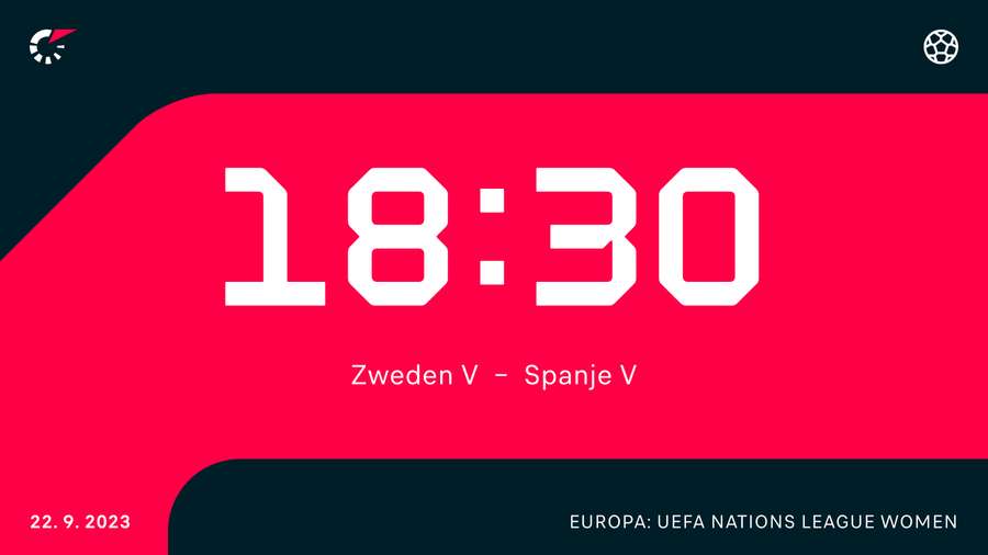 Zweden - Spanje is vrijdag om 18.30 uur