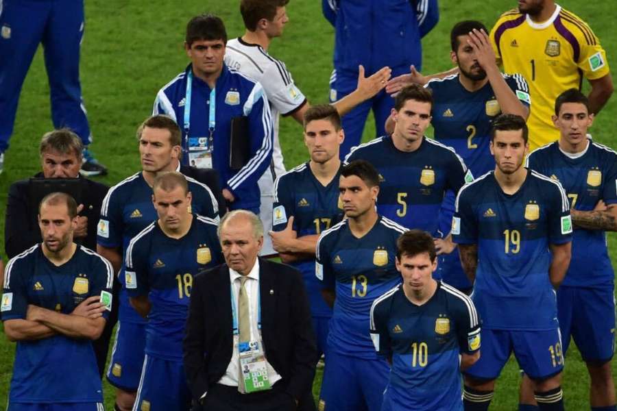 Los jugadores de Argentina, tras perder la final del Mundial 2014 Los jugadores de Argentina, tras perder la final del Mundial 2014