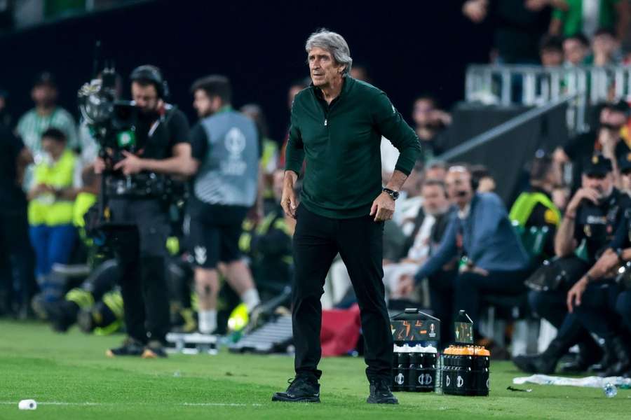 Manuel Pellegrini, durante el Betis-Braga