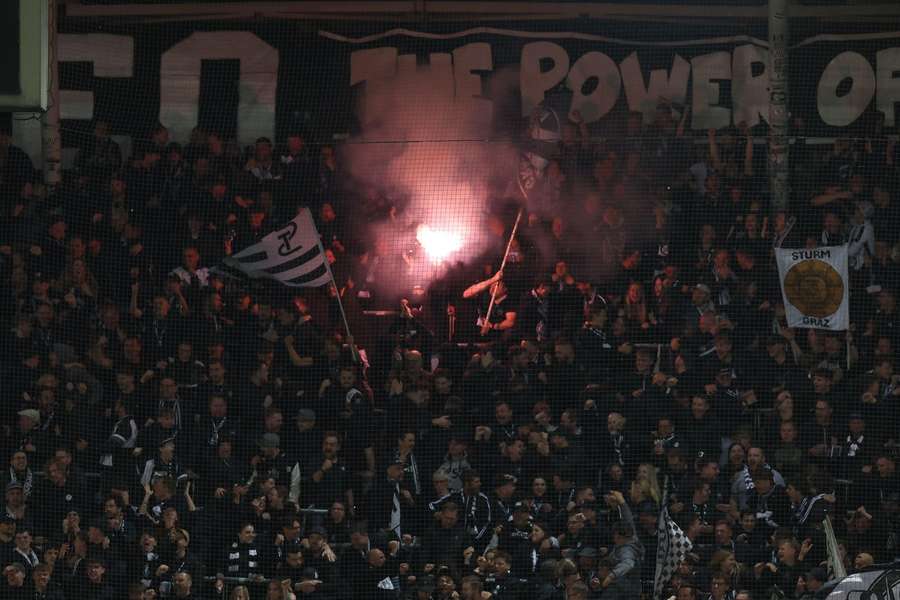 Topspiel-Atmosphäre in Graz. Topspiel-Atmosphäre in Graz.