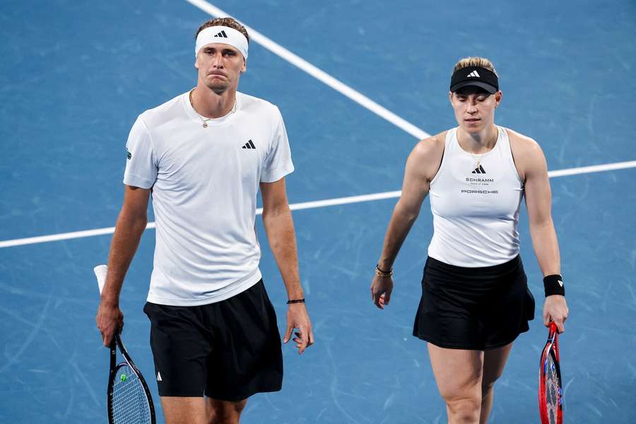 Alexander Zverev und Angelique Kerber beim United Cup 2024. Alexander Zverev und Angelique Kerber beim United Cup 2024.