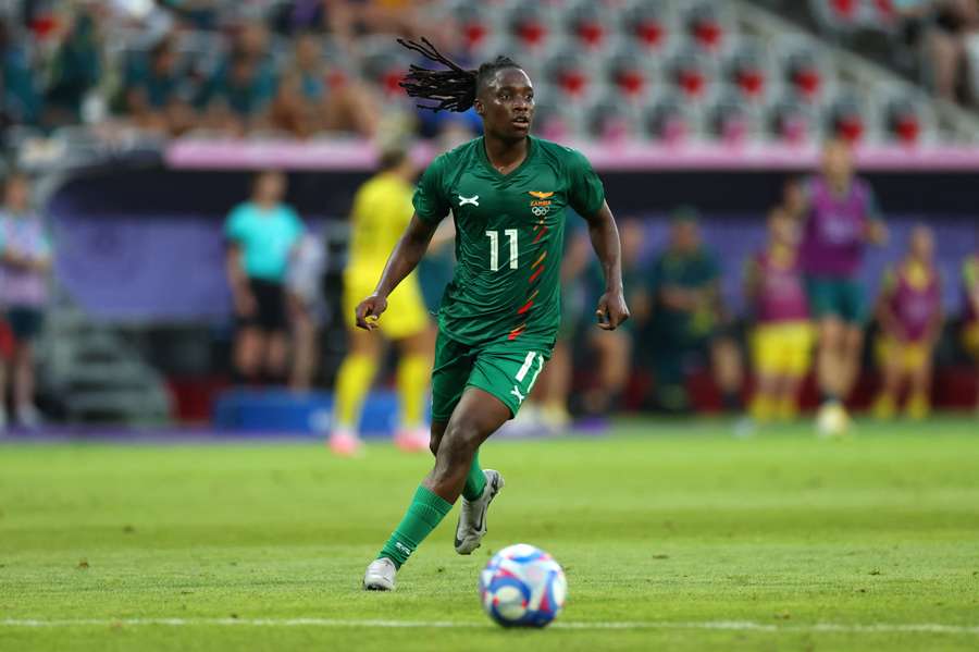 Zambia's Barbra Banda in action against Australia