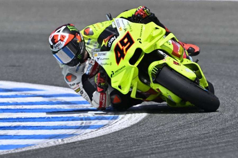 O piloto italiano Fabio Di Giannantonio (Ducati-VR46) dominou o teste de MotoGP de segunda-feira em Jerez de la Frontera.