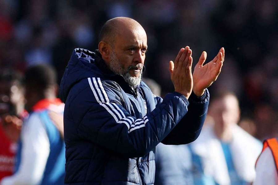 Nuno celebrates after the match