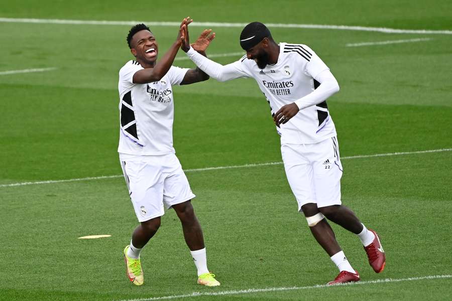 Rüdiger y Vinícius parecen haber congeniado a las mil maravillas.