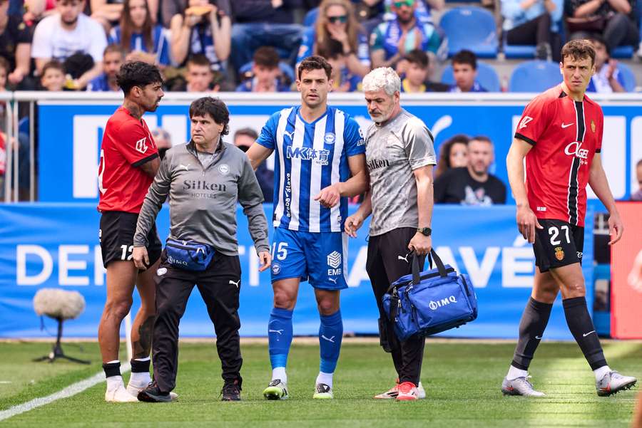 Lucas Boyé, lesionado en el partido ante el Mallorca