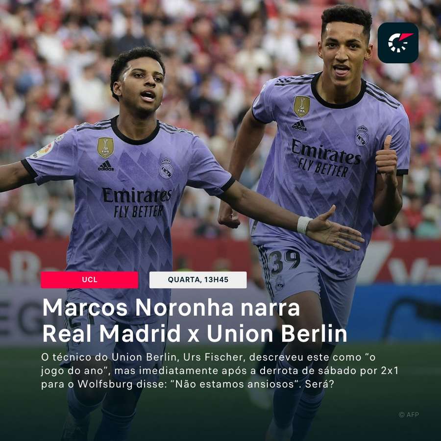 Champions: prováveis escalações de Union Berlin e Real Madrid