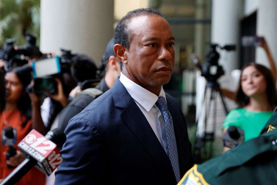 Tiger Woods walks outside the courthouse on September 2nd, 2026 Tiger Woods walks outside the courthouse on September 2nd, 2026