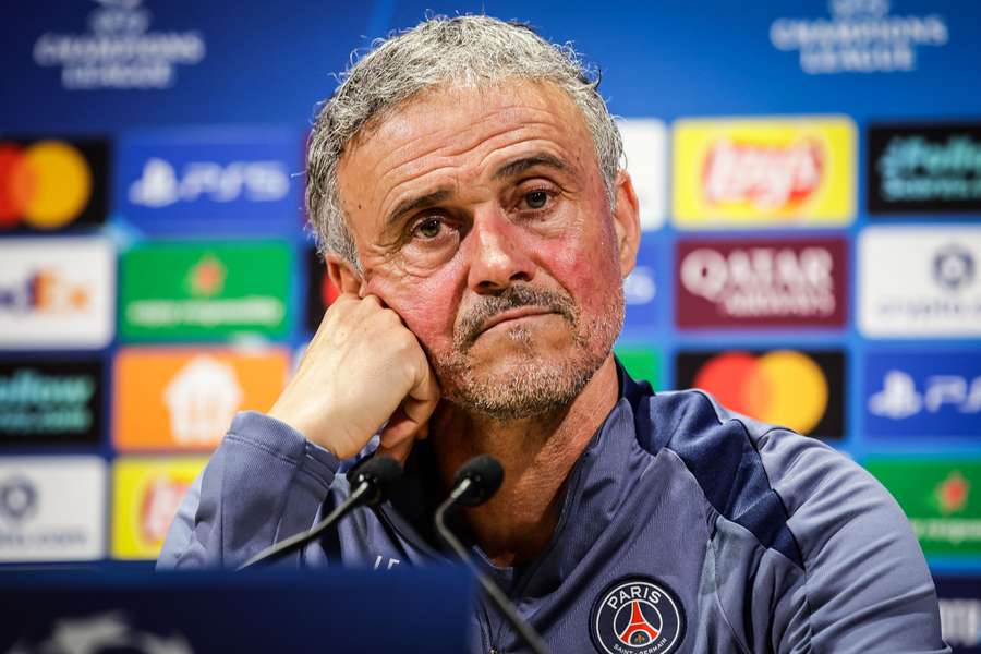 Luis Enrique, durante la rueda de prensa previa al PSG-Bayern Luis Enrique, durante la rueda de prensa previa al PSG-Bayern