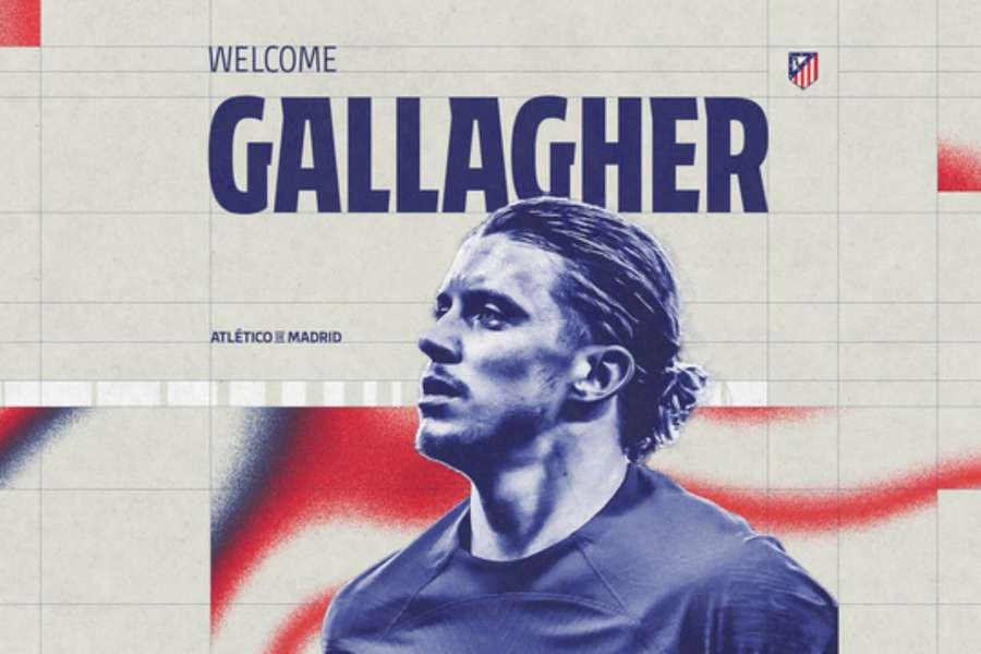 Gallagher sa predsa len stal hráčom Atlética.