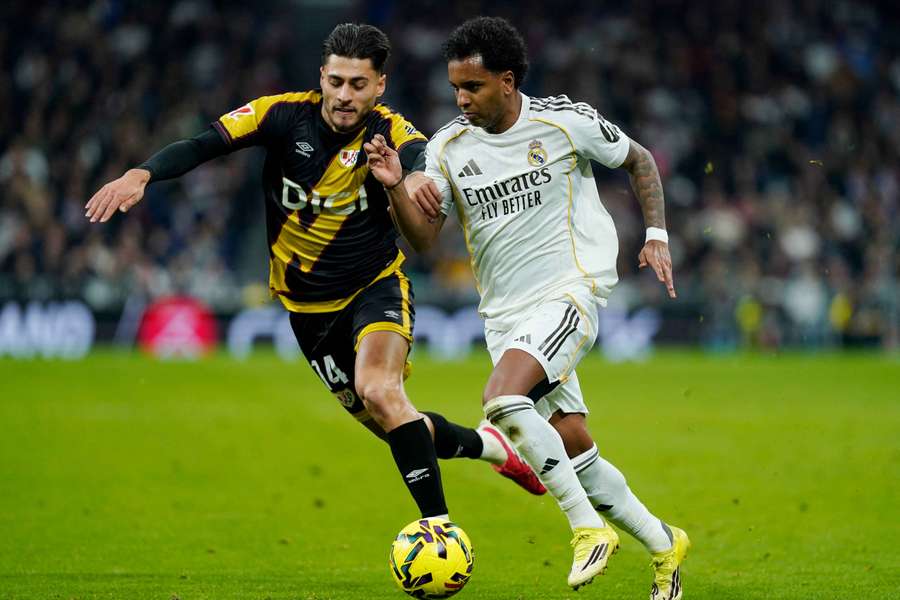 Rodrygo, en acción en un partido ante el Rayo