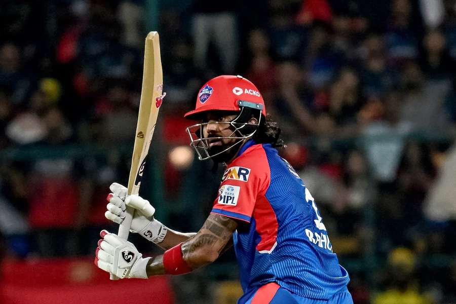 KL Rahul in action for Delhi Capitals against Royal Challengers Bengaluru