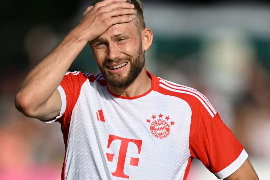 Bayern Munich's new Austrian midfielder Konrad Laimer reacts during a pre-season match against Rottach-Egern