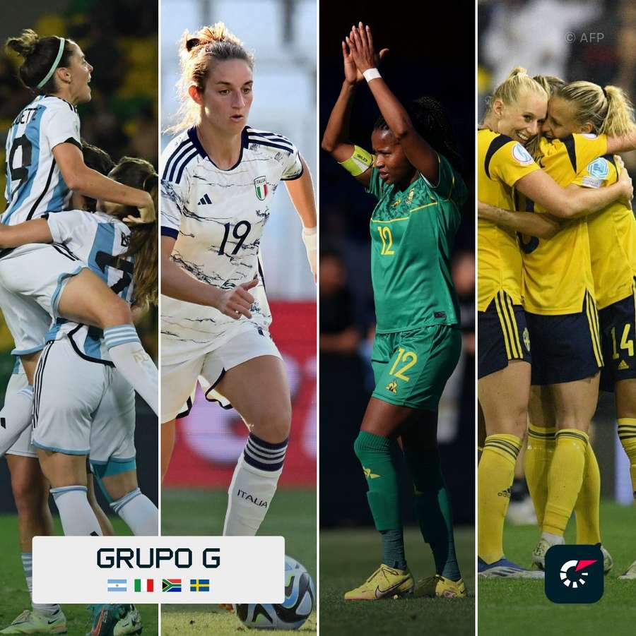 Argentina, Itália, África do Sul e Suécia formam o grupo G do Mundial