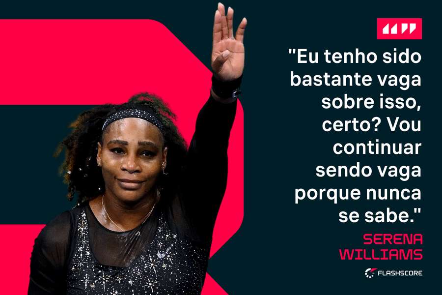 Serena desconversou sobre aposentadoria do tênis