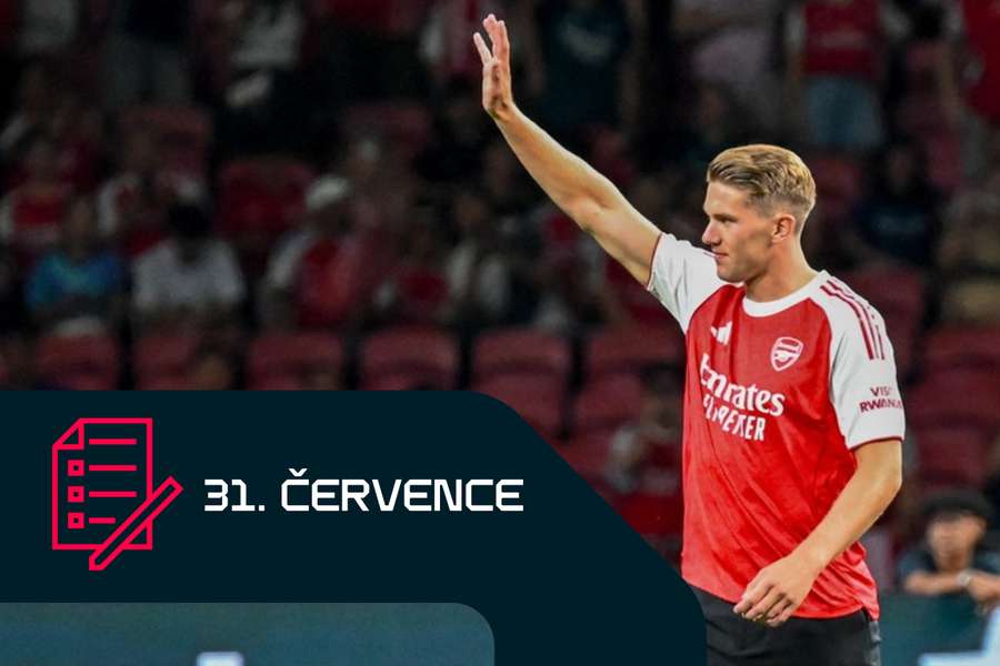 Viktor Gyökeres v dresu Arsenalu. Viktor Gyökeres v dresu Arsenalu.