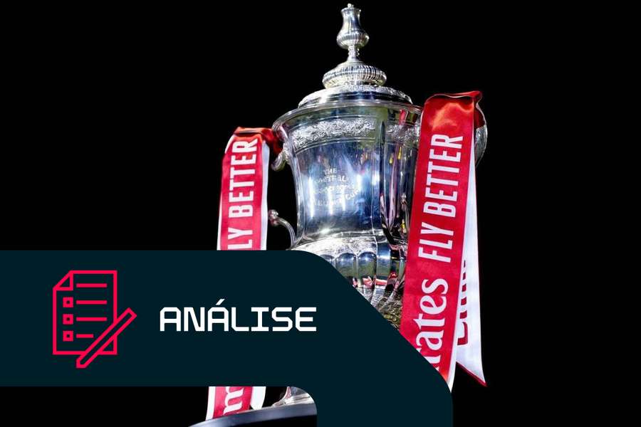 O troféu da Taça de Inglaterra em exibição