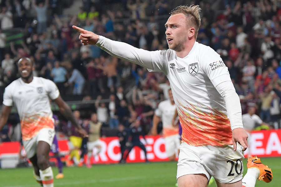 Jarrod Bowen vstřelil vítěznou branku West Hamu. Jarrod Bowen vstřelil vítěznou branku West Hamu.