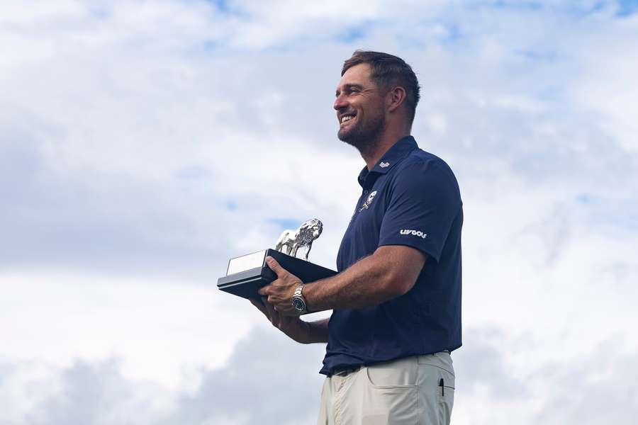 DeChambeau celebrates his win