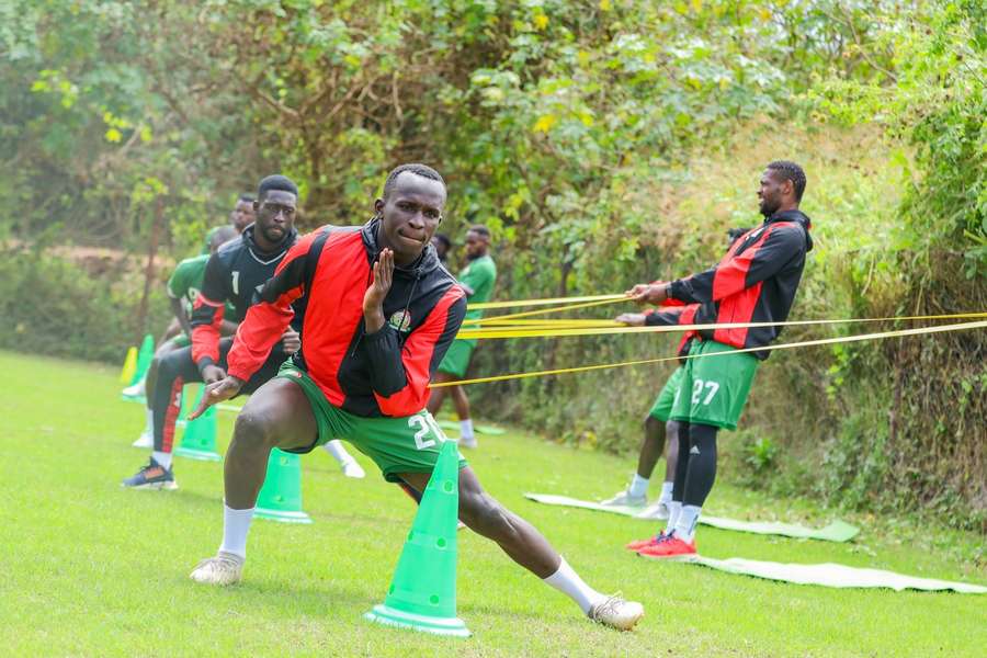 Harambee Stars training in Arusha